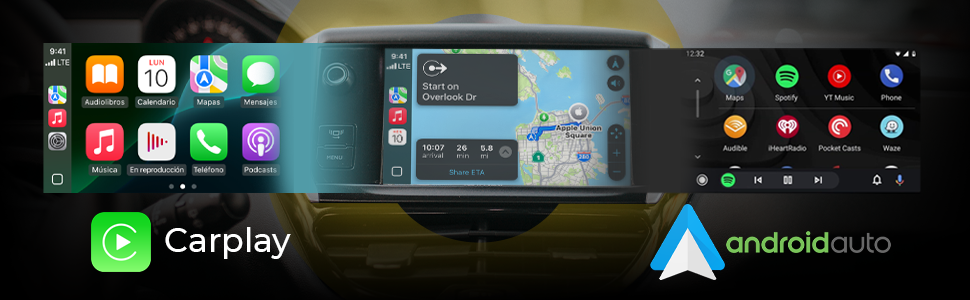 Kempro Smart Box – 3-in-1 Wireless CarPlay & Android Auto Streaming Adapter